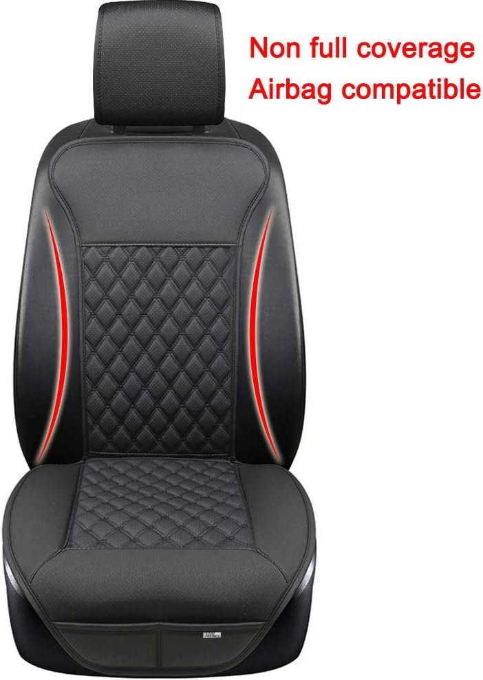 Car Seat Cover,Breathable Universal PU Front Car Seat Protector,Non-Wrapped Bottom with Backrest - Image 2